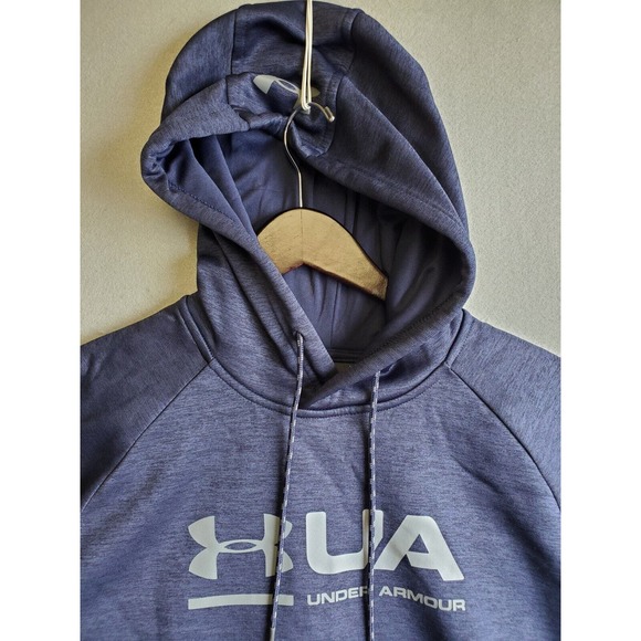 Under Armour Storm Coldgear Adult Mens Loose Fit Blue Pullover Hoodie Sweatshirt - Picture 2 of 7